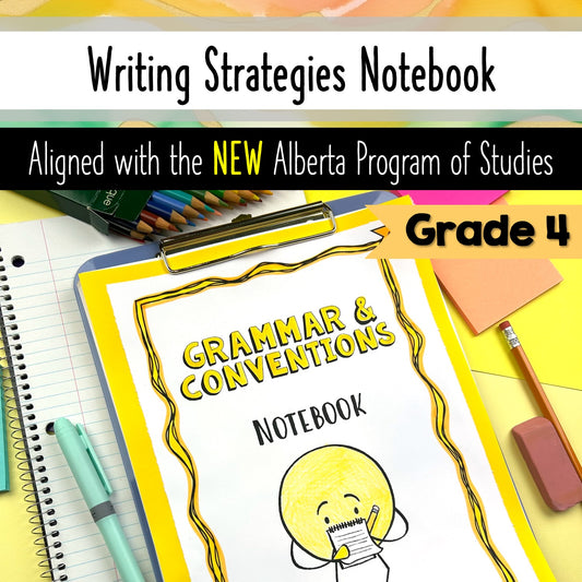 Grade 4 Grammar and Conventions Notebook - Language Arts - Alberta aligned