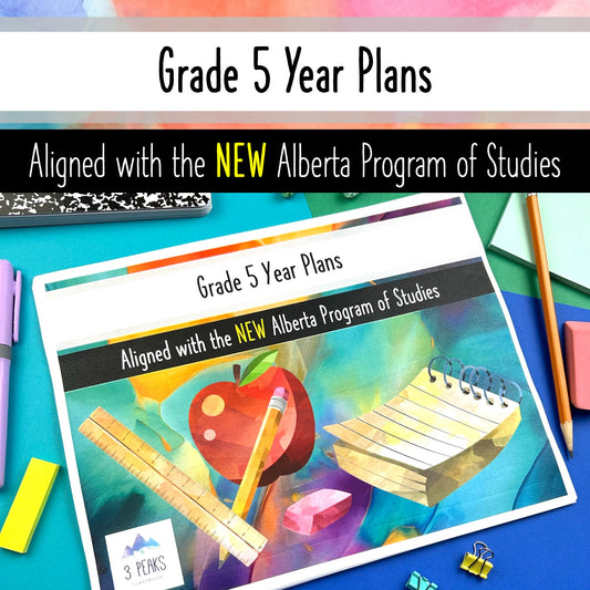 Grade 5 Year Plan Long Range Plan - NEW Alberta curriculum aligned