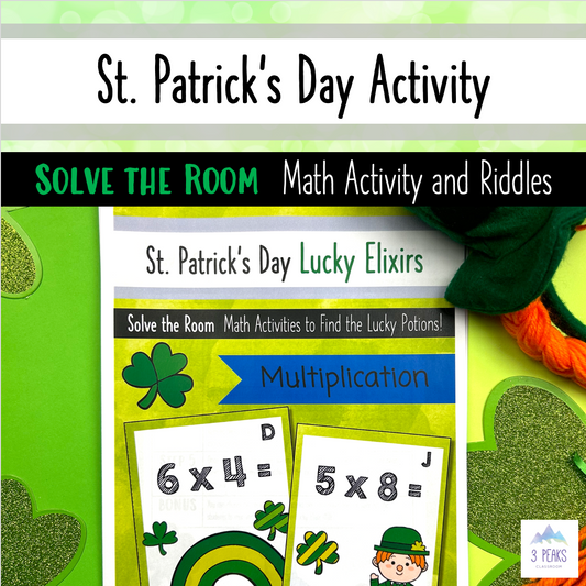 St. Patrick's Day Activity - Multiplication to 9x9 - Leprechaun's Lucky Elixirs