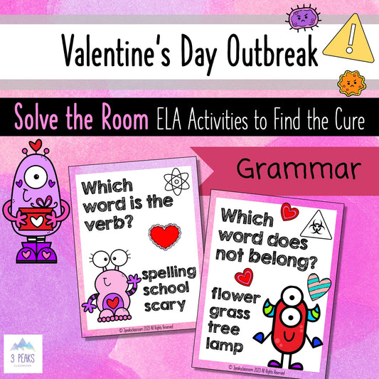 Valentine's Day Activity - GRAMMAR - Read the Room Game