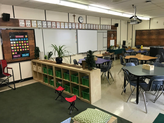 Grade 3 classroom setup pre-pandemic – 3 Peaks Classroom