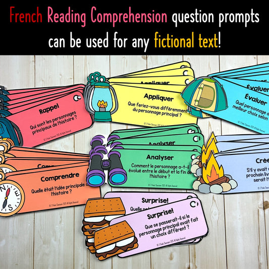 French Reading Comprehension Prompts - Reader's Response - Activity