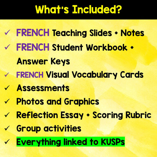 NEW Alberta Grade 4 Social Studies FRENCH - Citoyenneté/Citizenship - Unit 3