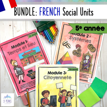 BUNDLE: NEW Alberta FRENCH Grade 5 Social Studies - All Units