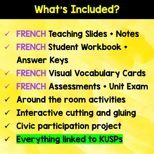 NEW Alberta Grade 6 Social Studies FRENCH - Citoyenneté/Citizenship - Unit 3
