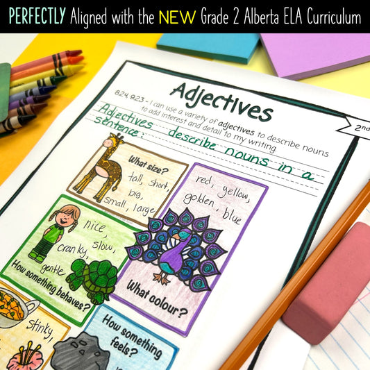 Grade 2 Grammar and Conventions Notebook - Language Arts - Alberta aligned
