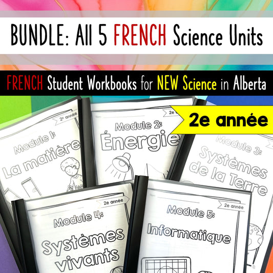 BUNDLE - Grade 2 Alberta Science FRENCH - Workbooks Activities Units Assessments