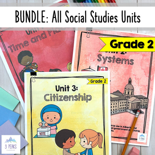 BUNDLE: NEW Alberta Grade 2 Social Studies - All Units