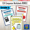 BUNDLE: Grade 3 ELA Companion Pages Bundle | Reading, Writing & Grammar Worksheets | Alberta-Aligned