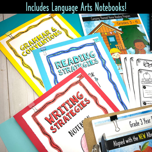 Grade 3 ELA MEGA Bundle - Year Plans, ELA Notebooks, Journals, Home Reading
