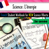 Grade 3 Alberta Science FRENCH - L'énergie - Energy Unit - Activity Workbook