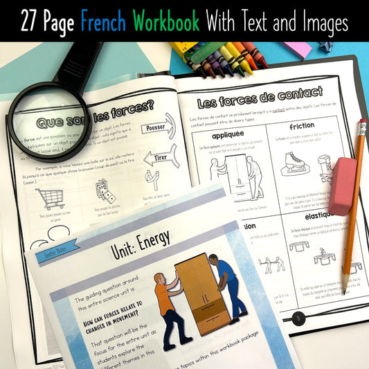 Grade 3 Alberta Science FRENCH - L'énergie - Energy Unit - Activity Workbook