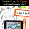 NEW Alberta Grade 3 Social Studies FRENCH - Systèmes/Systems - Unit 2