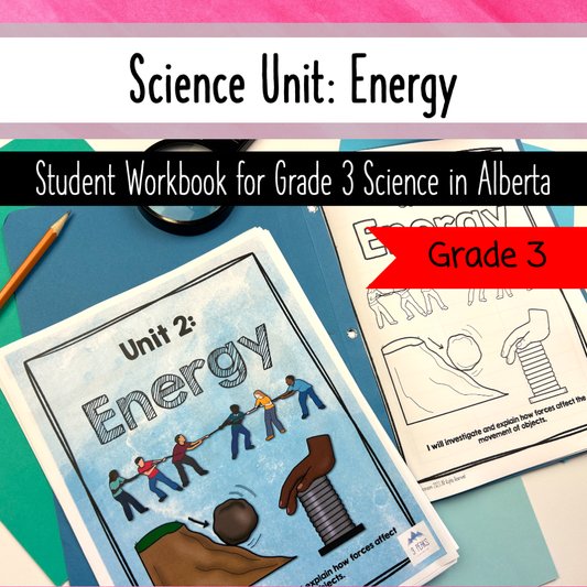 Energy Science Grade 3 Alberta - Worksheets Activities - Force and Motion