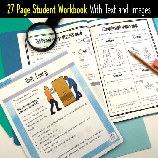 Energy Science Grade 3 Alberta - Worksheets Activities - Force and Motion