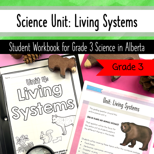 Science Living Systems Grade 3 Alberta - Worksheets Activities Workbook