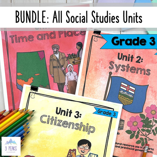 BUNDLE: NEW Alberta Grade 3 Social Studies - All Units