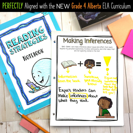 BUNDLE: Grade 4 Language Arts Notebook - Reading, Writing, and Grammar