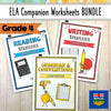 BUNDLE: Grade 4 ELA Companion Pages | Reading, Writing & Grammar Worksheets
