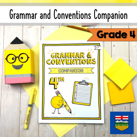 Grade 4 Grammar and Conventions Companion Pages | Alberta-Aligned ELA Worksheets