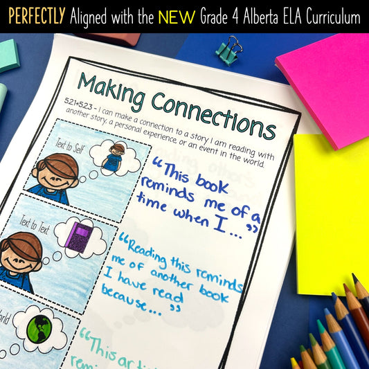 Grade 4 Reading Strategies Notebook - Language Arts - Alberta aligned