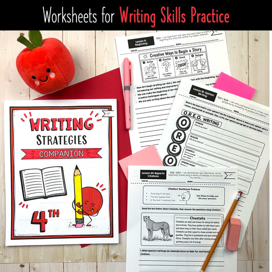 Grade 4 Writing Strategies Companion Pages | Alberta-Aligned Writing Worksheets