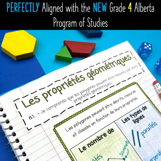 Grade 4 Math Alberta FRENCH - La géométrie et les angles - Notebook