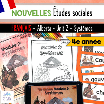 NEW Alberta Grade 4 Social Studies FRENCH - Systèmes/Systems - Unit 2