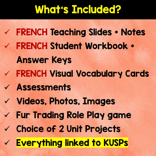 NEW Alberta Grade 4 Social Studies FRENCH - Systèmes/Systems - Unit 2