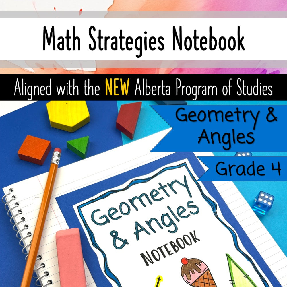 Math Geometry Notebook Grade 4 Math Alberta - Geometry and Angles Unit - Notebook UPDATED – 3 ...