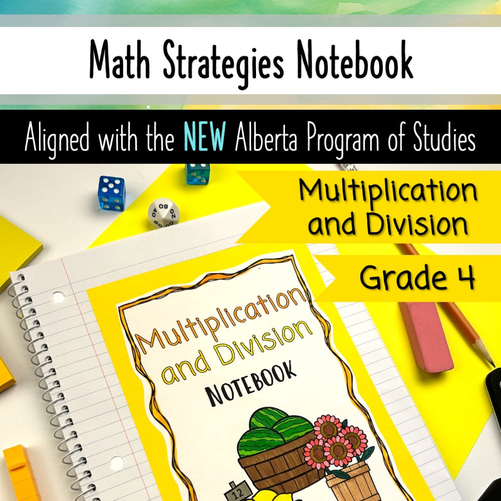Grade 4 Math Alberta - Multiplication and Division Notebook UPDATED ...