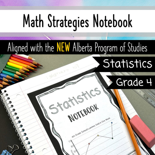 Grade 4 Math Alberta - Statistics Unit - Interactive Math Notebook