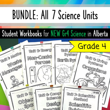 Science Activity Grade 4 BUNDLE: Grade 4 Science Alberta Resources - Workbooks Activities Unit ...