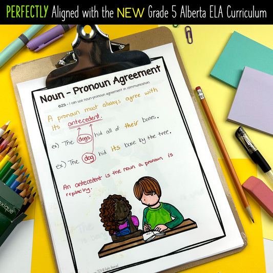 Grade 5 Grammar and Conventions Language Arts Notebook - Alberta aligned
