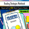 Grade 5 Reading Strategies Language Arts Notebook - Alberta curriculum aligned