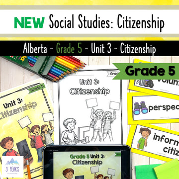 NEW Alberta Grade 5 Social Studies - Citizenship - Teaching Slides + Workbook