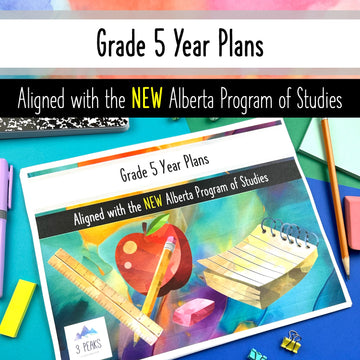 Grade 5 Year Plan Long Range Plan - NEW Alberta curriculum aligned