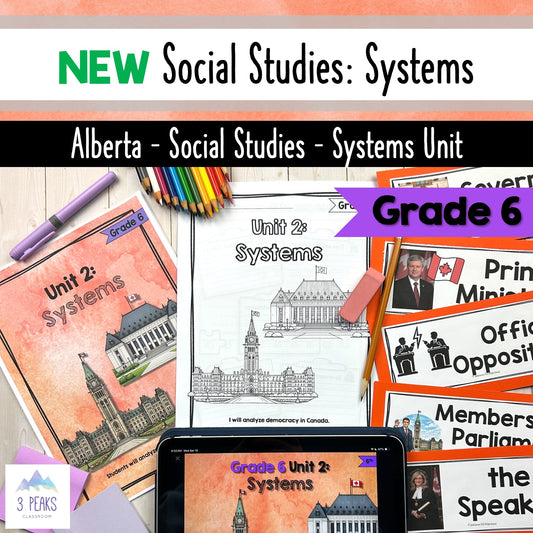 NEW Alberta Grade 6 Social Studies - Systems - Teaching Slides + Workbook