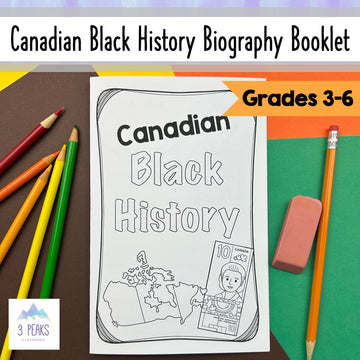 Canadian Black History Month - Biography Booklet + Template Page