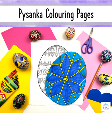 Ukrainian Pysanka Coloring Pages - Easter Egg Colouring Activity Pages