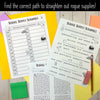 School Supply Scramble - Around the Room Math activity
