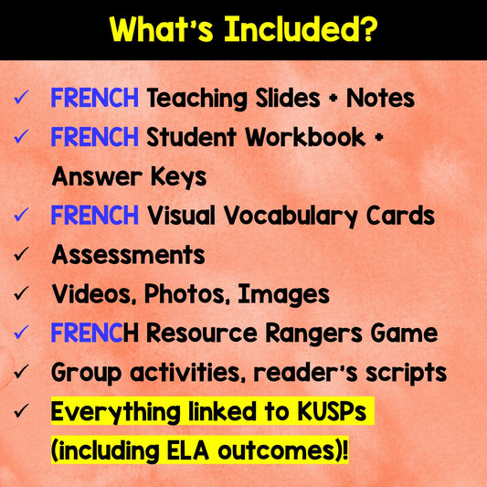 NEW Alberta Grade 2 Social Studies FRENCH - Systems/Systèmes